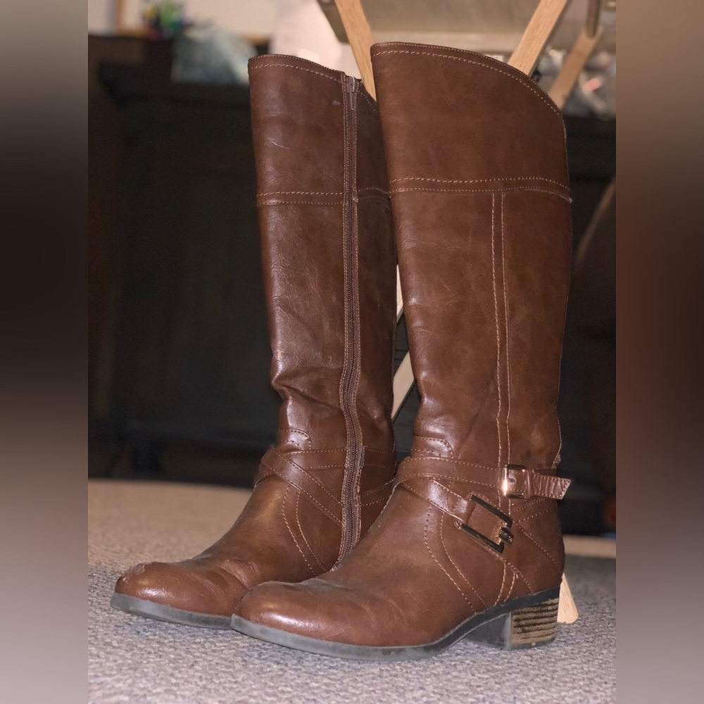Unisa Brown Leather Riding Boots